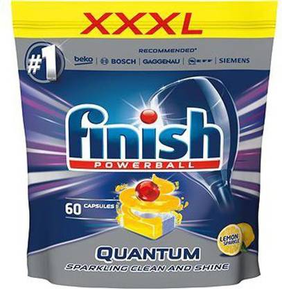 Finish Powerball Quantum Max -60 Tablets (Lemon} Dishwashing Detergent