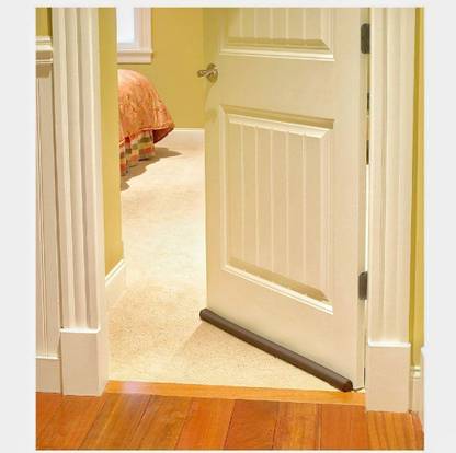 Vigneshgenix Twin Door Draft Stopper, Under Door Draft Stopper, Adjustable Window Door Breeze Blocker, Weather Stripping Noise Blocker Guard, Reducing Cool Air Preventing Roach Mouse Floor Mounted Door Stopper (36 inch, Brown) Floor Mounted Door Stopper