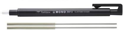 Tombow Mono Zero Black Round Shape 2.5mm Eraser and Extra Refill Non-Toxic Eraser