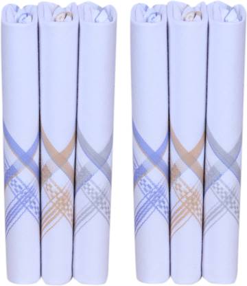 Tatsam cotton handkerchief set for men women and boys pack of 6 handkerchief white handkerchief pack of 6 ["White"] Handkerchief