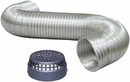 JK MAURYA STORE chimney aluminium duct pipe 6inch( 8fit)+cawal Hose Pipe
