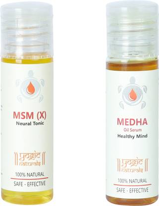 Yogic Naturals MSM (X) & Medha Oil Serum | Helps In Sharpness Of Mind | Alert Mind