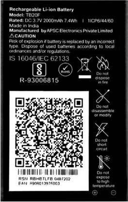 MD gold Mobile Battery For  JIO JIO PHONE