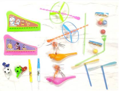 D'Mega Mart Desi Village old style plastic toy set Of 8