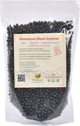 HerbiEaters Organic Unpolished Black Soya Bean (Whole) (rajma beans)