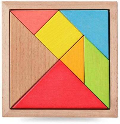 Hnt Kids Wooden Tangram Puzzle Educational Toy For Kids (7 Pieces)