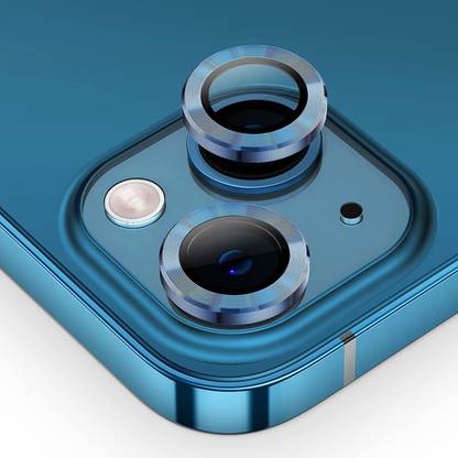 ELEF Back Camera Lens Glass Protector for iPhone 13 Camera Lens Protector Tempered Glass Camera Metal Ring