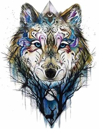 Ordershock Wolf Temporary Tattoo Stickers For Male And female Fake Tattoo body Art