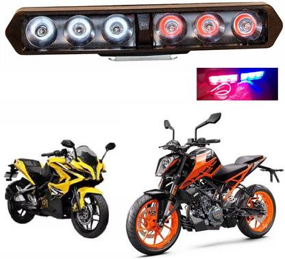 Wangsales G1 6 LED RED BLUE FLASHING BLINKING STROBE LIGHT WARNING POLICE LIGHT BIKE MOTORCYCLE Brake Light Motorbike LED (12 V, 5 W)