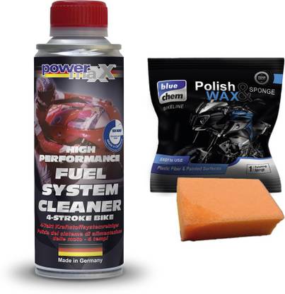 Autoprofi by bluechem group BPSP-COM Bike Petrol System Cleaner & Polish Combo ( Fuel System Cleaner 75 ml - 1 unit + Polish&Wax Sponge - 6 units ) High Performance Engine Oil