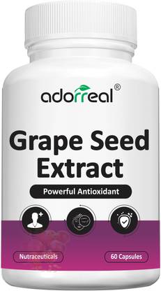 Adorreal grape seed extract for health powerful antioxidant 60 capsules pack of 1