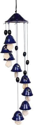 Luminescence Enterprises Ceramic Blue Colour Wind Cheme Ceramic Windchime