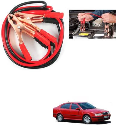 AuTO ADDiCT Car 500Amp Heavy Duty Battery booster cable for Skoda old octavia 7.5 ft Battery Jumper Cable