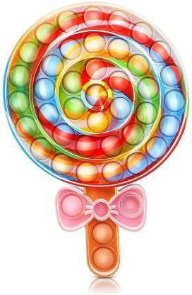 Swastik Creation Lollipop multicolor Bluebell Pop It Fidget Toys Party & Fun Board Game