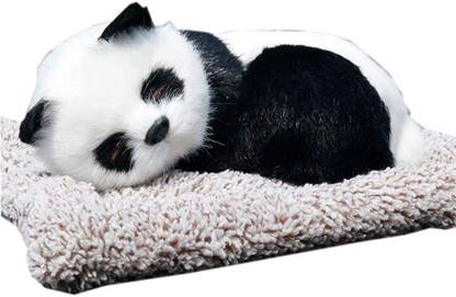 Campark Sleeping Dog Cat Panda Black Temptation Simulation Plush Sleeping Dog Cat Panda Puppy Doll Toy with Activated Carbon Car Dashboard Cover