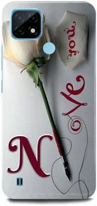 Ignite Back Cover for realme C21, N LOVES N NAME N NAME N LETTER ALPHABET N LOVE N NAME