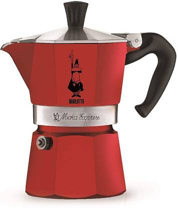 Bialetti Moka Express Red 3 Cups Coffee Maker