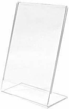 DELITON 1 Compartments ACRYLIC A4 Acrylic Portrait Counter Poster Display Stand