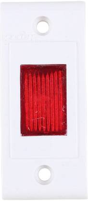 KLICK Indicator Switch Socket, Neon Socket, Fire Retardant 6 A One Way Electrical Switch
