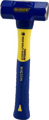 Homdum 2 Lb sledge hammer wigson Forged head Hard Face sledgehammer with Fine Fiberglass handle size 900gms Sledge Hammer