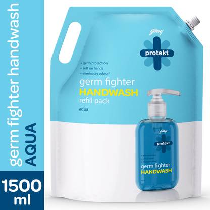 Godrej Protekt Germ Fighter Aqua Hand Wash Refill Pouch