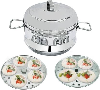 Panca Idli Maker With 2 Plates, Stainless Steel Idli Cooker, Idly Panai, Idli Pot Standard Idli Maker