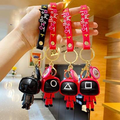 Farewell - Of Your Search Squid Games Keychain Rubber Keychain-Pack of 4 pc Key Chain