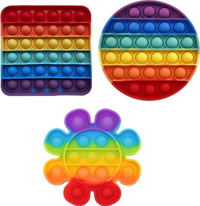 AncientKart Pop It set of (square flower, circle)