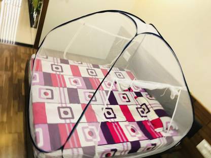 Nazar Polyester Adults Washable Mosquito Net tent for king size bed Mosquito Net