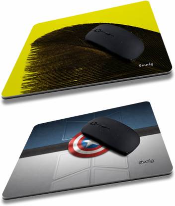 qivee BLACK FURR COMBO (3) Mouse Pad Non-Slip Rubber Base Mouse pad for Laptop & Desktop Non Slip Base Mousepad