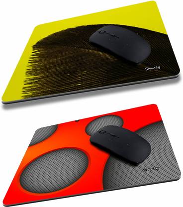 qivee BLACK FURR COMBO (4) Mouse Pad Non-Slip Rubber Base Mouse pad for Laptop & Desktop Non Slip Base Mousepad