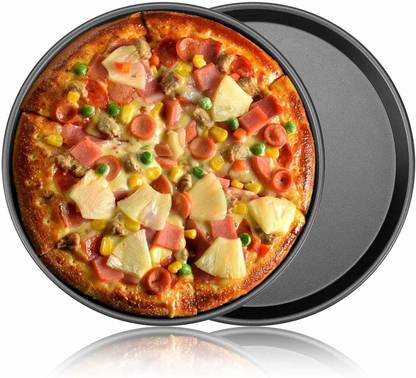PAGHADI Non-Stick Large Round Pizza Pan Pizza Tray (Pizza Tray) Pizza Tray