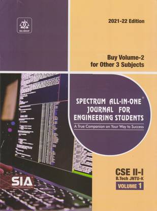 B.Tech II-Year I-Sem (CSE) Volume-I Spectrum ALL IN ONE Journal For Engineering Students JNTU-Kakinada Latest 2021-22 Edition