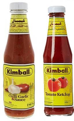 Kimball Chilli Garlic Sauce 325Gm& Tomato Ketchup Sauce 325Gm (Pack Of 2) 650Gm (Imported) Combo Pack Sauce