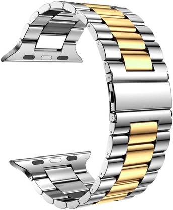Spinzzy iWatch series 7, Series 6,5,4,3,2,1 & SE Compatible For Apple iWatch Band 45mm ,44mm, 42mm Easy Light Weight STEEL Suitable For All Size (S/M/L) Smart Watch Strap