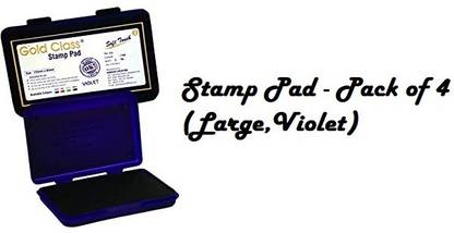 GoldClass Stamp Pad - Pack of 3 (Large,Violet)-035