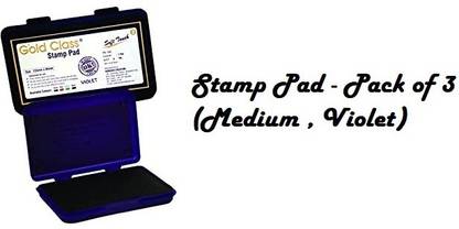 GoldClass Stamp Pad - Pack Of 3 (Medium,Violet)-032