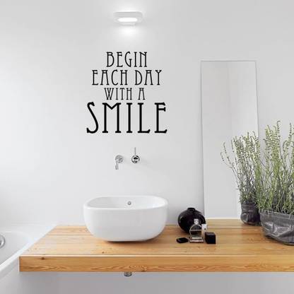 LYOMAN 59 cm Smile Logo Decorative Wall Sticker Decal Non-Reusable Sticker