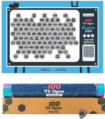 ComicSense 59.3598 cm 100 TV Show Bucket List Self Adhesive Sticker
