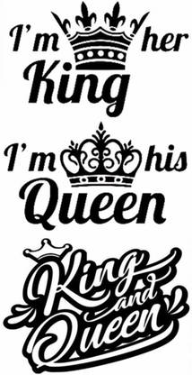 voorkoms King Queen Couple Tattoo Waterproof Men and Women Temporary Body Tattoo