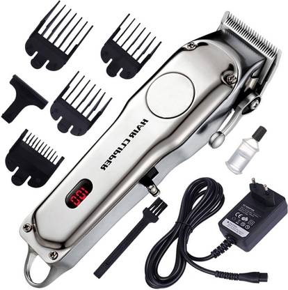 MMKL New Rechargeable cordless hair clipper and Hair trimmer Powerful Electric Razor With LED Display beard shaver Trimmer 120 min  Runtime 4 Length Settings