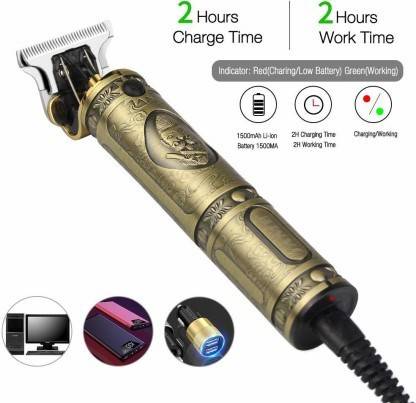 RJFuture Hair Clippers for Men,Electric Pro Li Outliner Grooming Zero Gapped Baldheaded Hair Clippers Rechargeable Cordless Close Cutting T-Blade Trimmer Trimmer 90 min  Runtime 4 Length Settings
