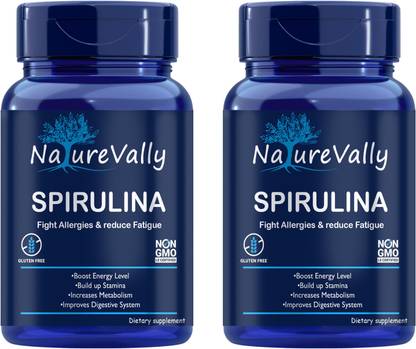 NatureVally Spirulina Powder Capsules Premium for Men & Women Premium