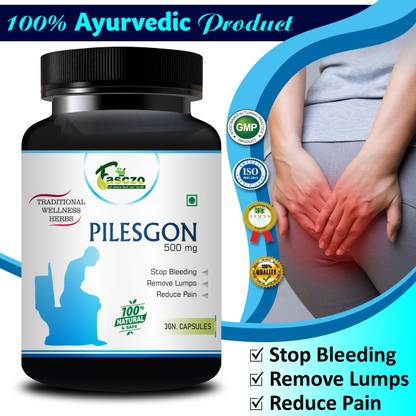 Fasczo Pilesgon 100% Ayurvedic & Effective Capsule For Fast Relieve In Bleeding, Burning & Pain With Proctopiles (30capsule)