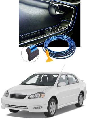 PROEDITION Car Interior Trim Strips-16.4ft/5M Universal Car Gap Filler Moulding (Blue) C235 Matte, Glossy, Chrome Toyota Corolla Rear Garnish