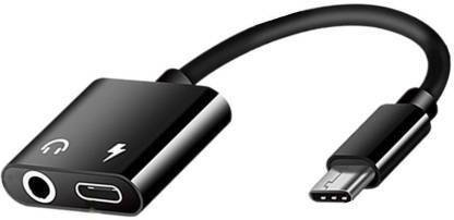 सन्नो वर्ल्ड Type C Audio Cable to 2 in 1 black USB टाइप C केबल