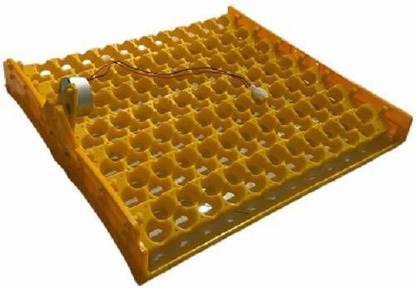 TM&W Poultry Hatchery Machine Spare Parts 22X6 Turn Plastic Automatic Egg Incubator Tray with Turning Motor for 132 for Small Eggs (Yellow Egg Incubator