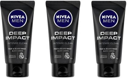 NIVEA Men Deep Impact Intense Clean for Beard & - 150 g Face Wash
