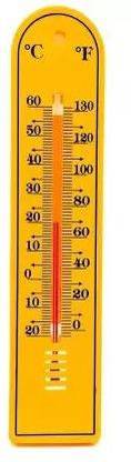Apex Labs Yellow Manual Room Thermometer 9" Touch Free Kitchen Thermometer