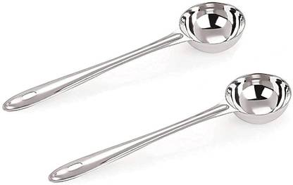 Vikram Steel Deep Spoon | Soup | Curry | Sambar | Dal | Dahi | Lassi | Milk | Cooking and Serving Kitchen Tool Set
